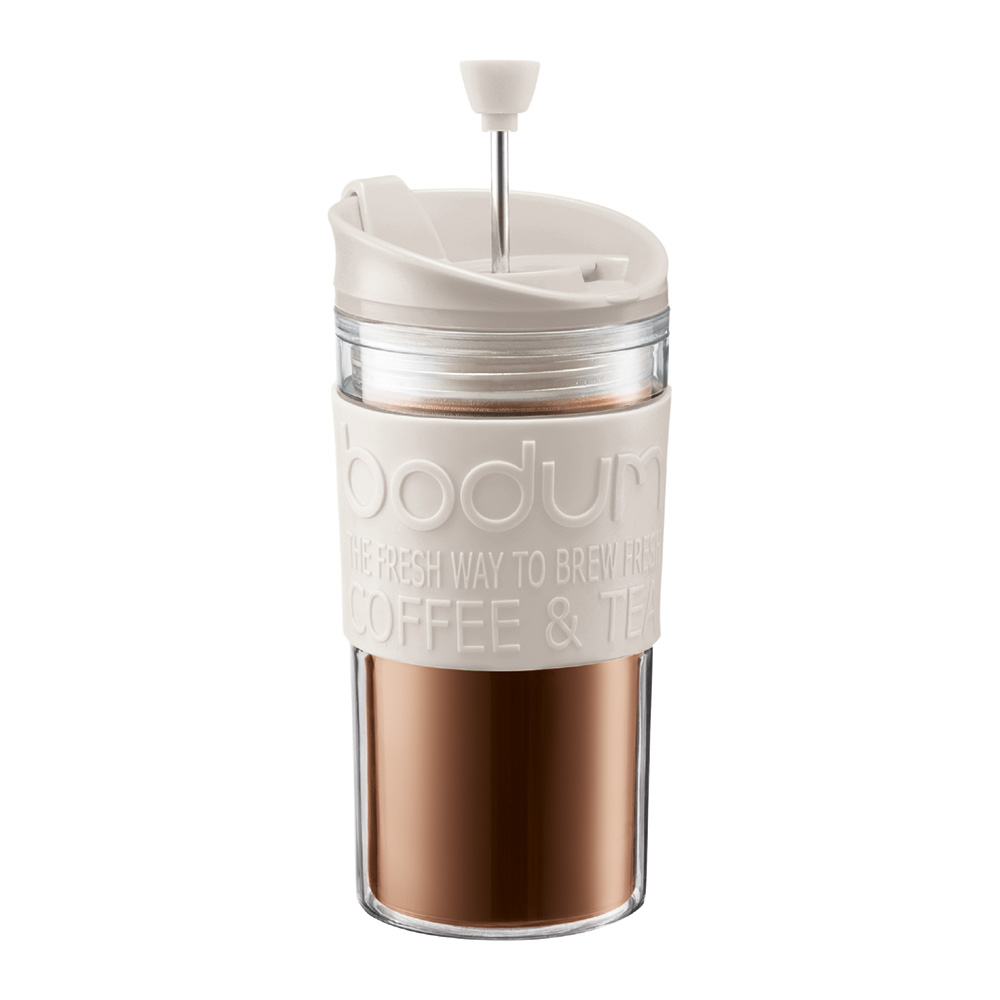 Bodum Travel Press Coffee Maker 0.35 l, 12 oz Off White